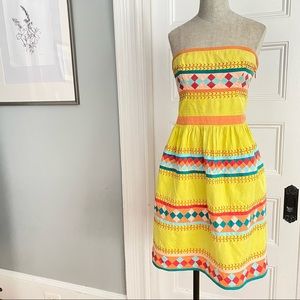 Anthropologie Leifsdottir Quilotoa Strapless Dress